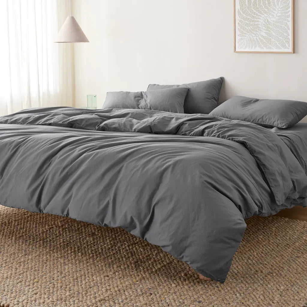 Grey Solid Bed Sheet